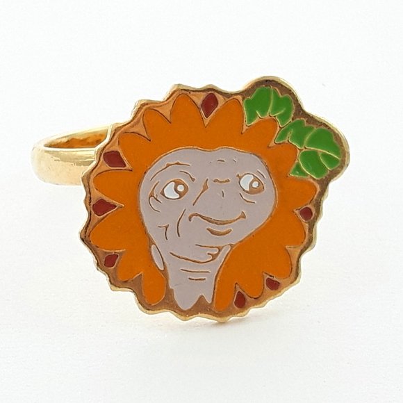 Vintage E.T. the Extra Terrestrial Flower Ring - VTG Adjustable Ring - Picture 1 of 3